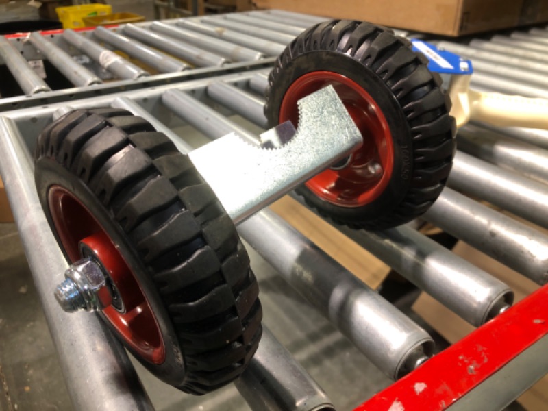 Photo 1 of USCaster Gate Wheel 6inch Gate Helper Wheel Support Wheel Prevent Gate from Dragging for Chain Link Fence Sliding Gate Casters for Wooden Gate or Metal Fence 6 Inch-2 wheel?U-Bolt 1-4/5inch)