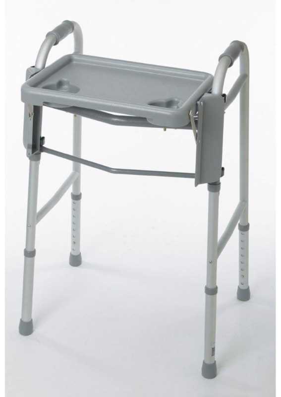 Photo 1 of DMI Walker and Rollator Tray, Mobility and Walker Accessory Tray Table Fits Most Standard Walkers, Folding, Two Cup Holders and Tool Free Assembly, 16 x 11.8