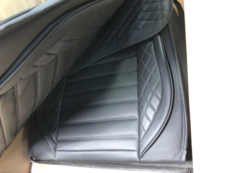 Photo 1 of Aierxuan Front Car Seat Covers Universal Fit for Toyota Highlander Prius Camry Rav4 Yaris Sienna FJ Cruiser Outback Honda Jeep Ford Hyundai with Waterproof Leather(2PCS Front,Black A) 2 Pcs Front/Black A