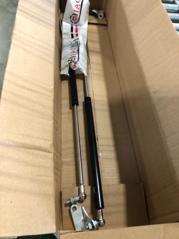 Photo 2 of 20 Inch 80Lbs/356N Gas Struts Spring Shocks with L-Type Mounts for RV Bed Storage Heavy-Duty Tool Box Cabinet Trap Door Truck Canopy Cover Trailer Floor Hatch 2pcs by IAQWE 20 Inch 80 Lbs