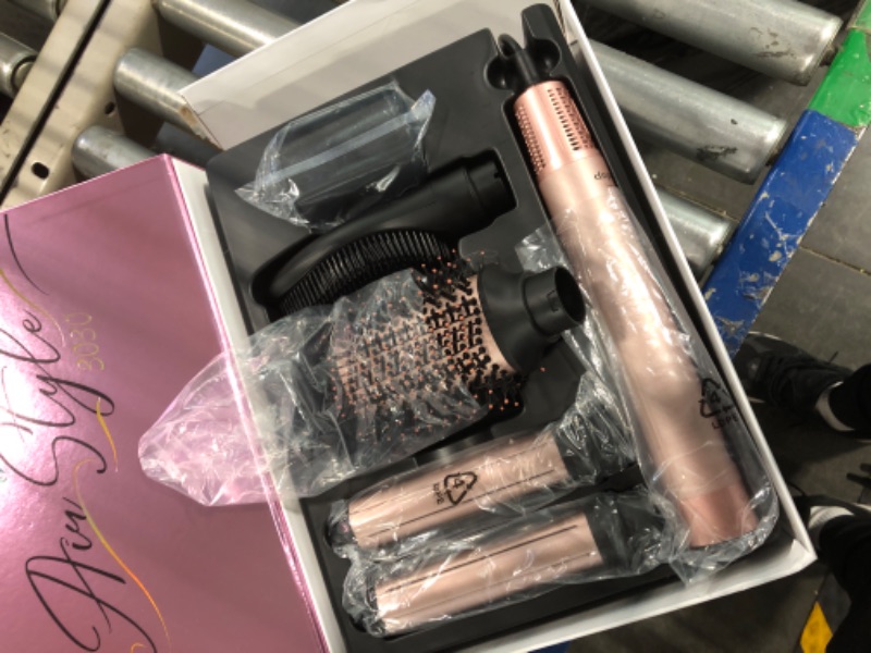 Photo 1 of Brightup Hair Dryer Brush with 110,000 RPM High-Speed Brushless Motor, Negative Ionic Blow Dryer for Fast Drying, 5 in 1 Professional Hot Air Wrap Styler for Curling Volumizing Straightening & Styling