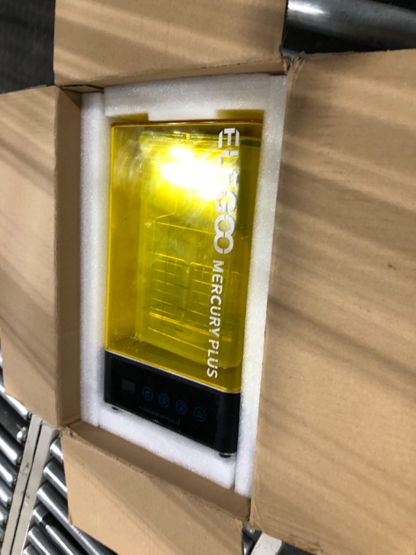 Photo 1 of ELEGOO Mercury Plus 2.0 Large Wash and Cure Machine for LCD/SLA/DLP 3D Printing Models Cure Box with Rotary Curing Turntable and Washing Bucket