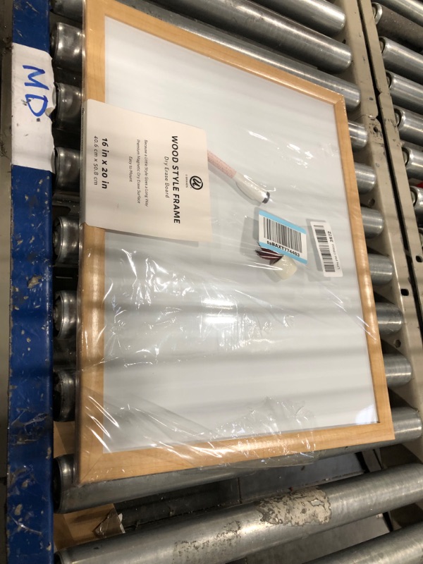 Photo 1 of U Brands Dry Erase Board with Natural Wooden Frame Set, Office Supplies, with Marker, Succulent Magnets, 16” x 20”