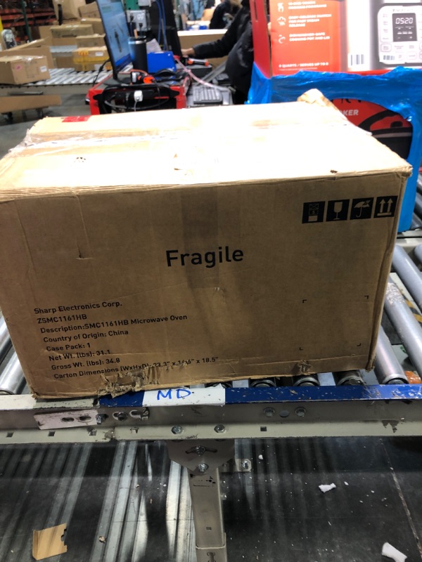 Photo 1 of SHARP ZSMC1161HB Oven with Removable 12.4" Carousel Turntable, Cubic Feet, 1000 Watt Countertop Microwave, 1.1 CuFt, Black