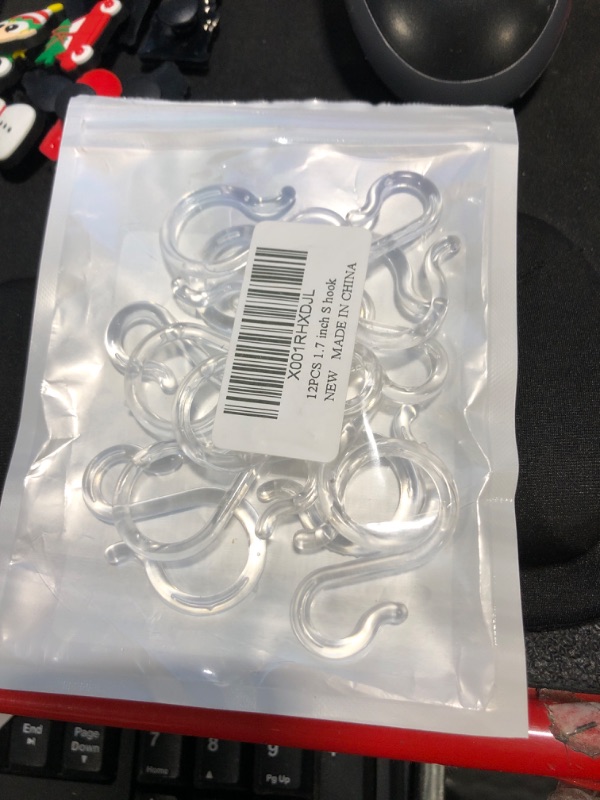 Photo 2 of zison 12 PCS 1.7Inch Clear Plastic Punch Bowl Cup S Hooks