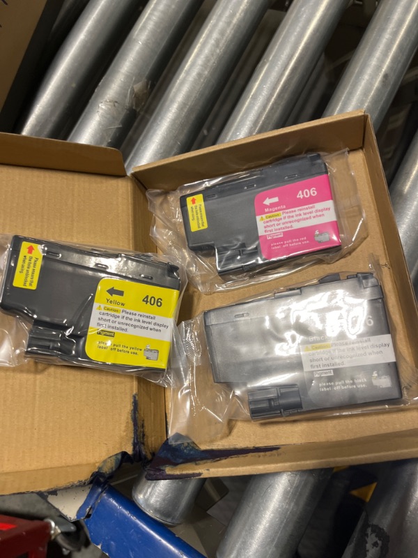 Photo 1 of LC406 4-Pack LC406BK, LC406CS, LC406MS, LC406YS for Brother LC406 Black and 3-Color Ink Cartridge Set Replacement withBrother MFC-J4335DW, MFC-J4335DW XL, MFC-J4345DW XL, MFC-J4535DW, MFC-J4535DW XL 1 Black, 1 Cyan, 1 Magenta, 1 Yellow