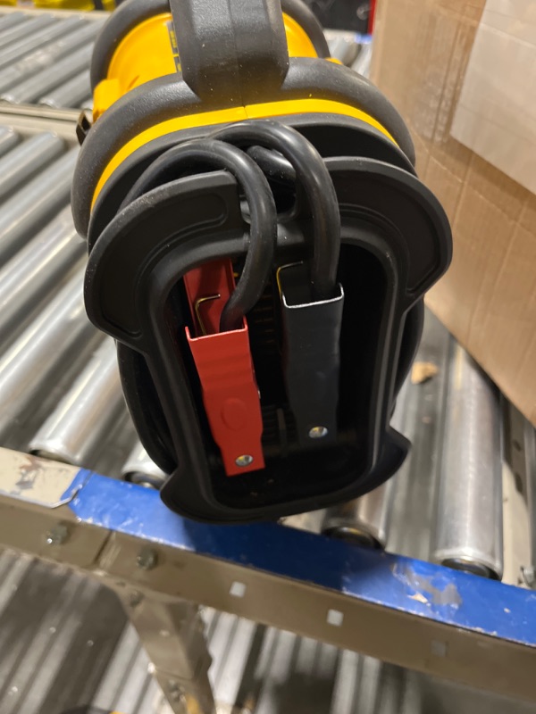 Photo 1 of DEWALT DXAEPS14 1600 Peak Battery Amp 12V Automotive Jump Starter/Power Station with 500 Watt AC Power Inverter, 120 PSI Digital Compressor, and USB Power , Yellow