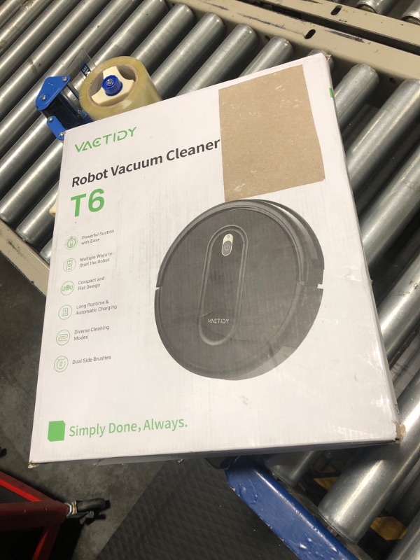 Photo 2 of Vactidy T6 Robot Vacuum and Mop Combo, 2 in 1 Mopping Robot Vacuum Cleaner with Schedule, WiFi/App/Alexa/Siri Control, Self-Charging, Slim, Quiet, Ideal for Low Pile Carpet, Hard Floor, Pet Hair