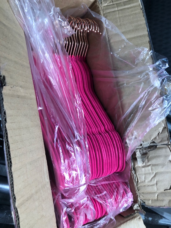 Photo 3 of 50 pack Velvet Hangers Pink