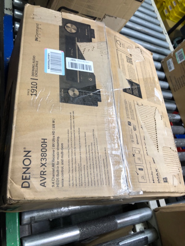 Photo 1 of *SIMILAR MODEL* Denon AVR-X3800H 9.4-Ch Receiver (2022 Model) - 8K UHD Home Theater AVR (105W X 9) Built-in Bluetooth, Wi-Fi & HEOS Multi-Room Streaming, Dolby Atmos, DTS:X, IMAX Enhanced & Auro 3D