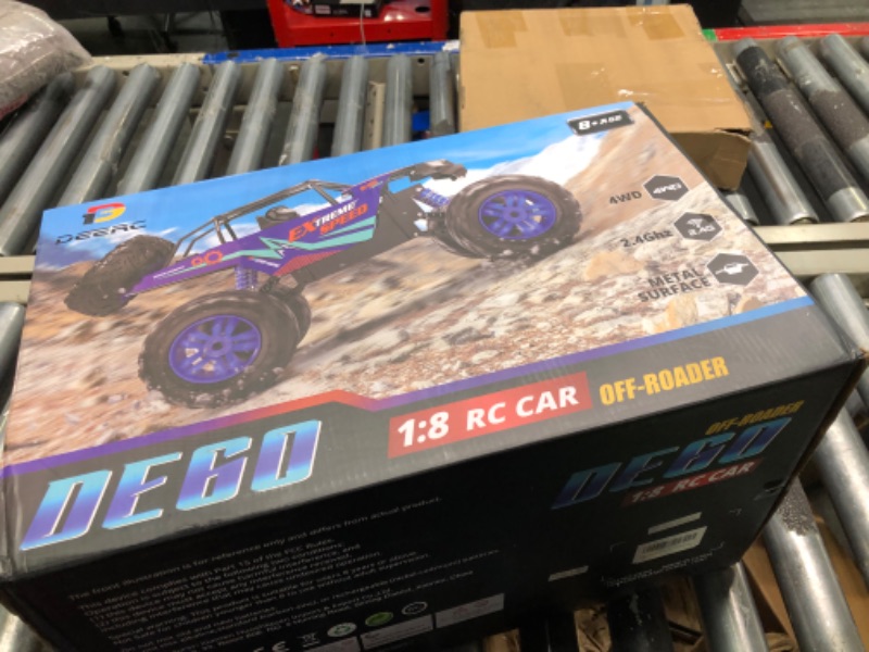 Photo 2 of DEERC DE60 Large 1:8 Scale Upgraded RC Cars Remote Control Car for Adults Boys,Off Road Monster Truck with Realistic Sound,2.4Ghz 4WD Rock Crawler Toy All Terrain Climbing,2 Batteries for 80 Min Play Classic Blue