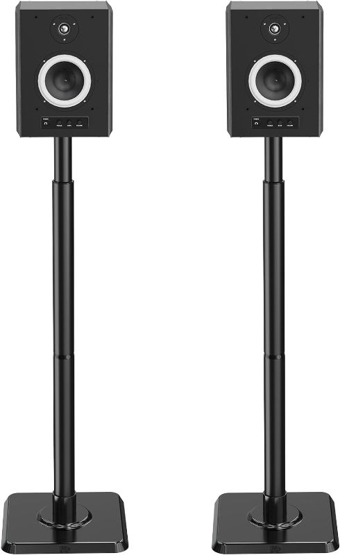 Photo 1 of Mounting Dream Speaker Stands Height Adjustable Bookshelf Speaker Stand Pair for Universal Satellite Speakers, Set of 2 for Bose Polk JBL Sony Yamaha - 11 lbs Capacity