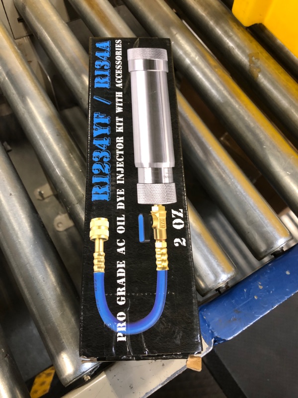 Photo 1 of GallopMax R1234YF & R134A AC Oil Dye Injector Kit with 2 Snap Quick Couplers 2 Oil Checkers 2oz Measuring Cup R134a+R1234yf