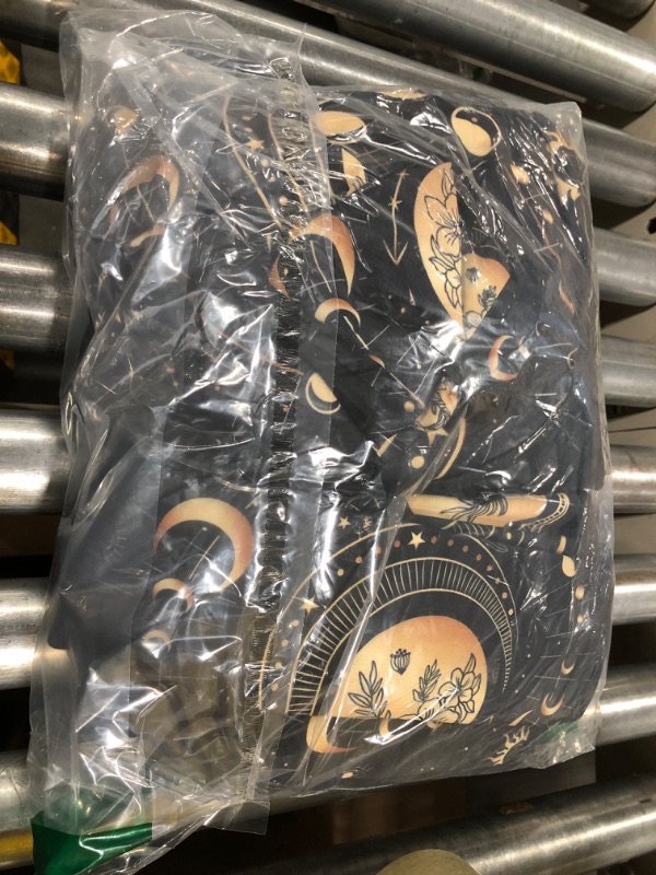 Photo 1 of Riakrum 15 Pcs Sun and Moon Car Seat Cover Full Set Car Front Seat Covers Steering Wheel Cover Headrest Cover Cup Holder Belt Pads Keyring Armrest Pad Wrist Strap for Men Women Auto Truck Van SUV