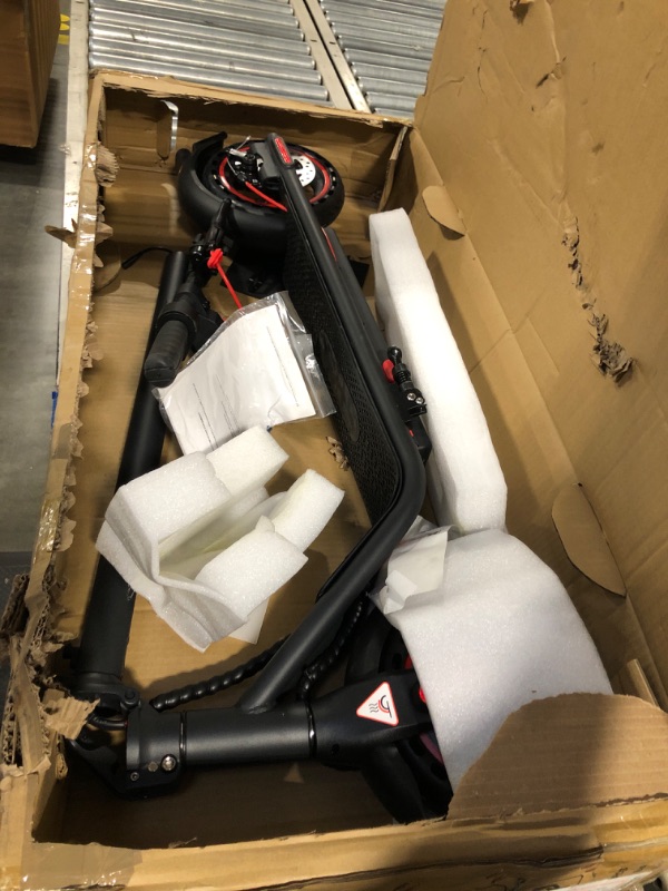 Photo 3 of  Electric Scooter, 350W/500W Motor, Max 19MPH, 19 Mile Range Adult Portable Folding Commuting Electric Scooter, 8.5" /10" Solid Tires, Dual Braking System
***Stock photo shows a similar item, not exact***  ***Scratches/scuffed***