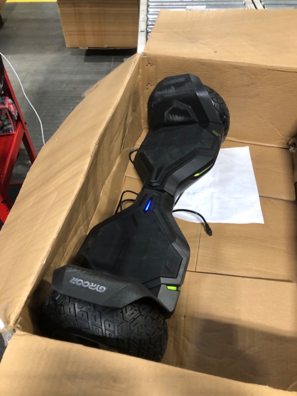 Photo 4 of Gyroor Warrior 8.5 inch All Terrain Off Road Hoverboard with Bluetooth Speakers and LED Lights, UL2272 Certified Self Balancing Scooter 1-black
***Scuffed/ scratches***