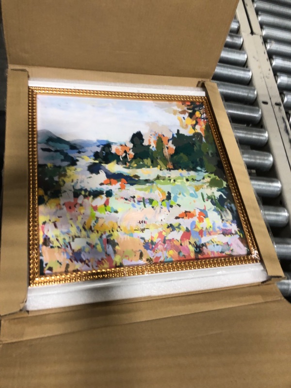 Photo 3 of ArtbyHannah Framed Canvas landscape Wall Art, 16x16 inch Impressionism Sencery Canvas Wall Art Decor for Living Room, Bedroom Decoration Spring
