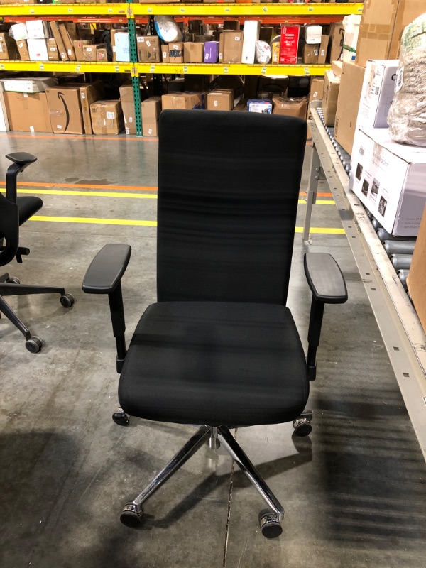 Photo 2 of Dowinx Ergonomic Office Chair with Adjustable Seat Depth, Reclining Desk Chair with Lumbar Support, Fabric Computer Chair with 3D Armrest for Adults 350Lbs, Task Chair for Home Work, Executive Black
***Used, but in good condition and functional*** 
