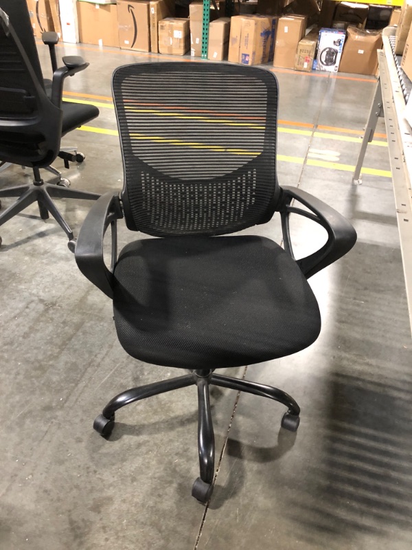 Photo 2 of Office Chair Ergonomic Computer Desk Chair Mesh Mid-Back Height Adjustable Swivel Chair with Armrest for Home Study Meeting, Black
***Used, but in good condition and functional*** 