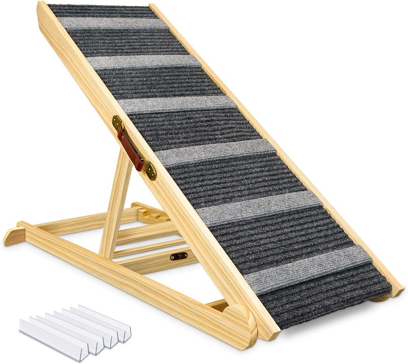 Photo 1 of  
SOKO Dog Ramp, Folding Pet Ramp for Bed Suitable for Small & Large Old Dogs & Cats - 41.33" Long Portable Paw Ramp High Traction Dog Ramps for...
