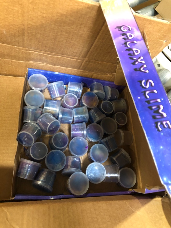 Photo 1 of 36 Packs Galaxy Putty Slime, Party Favor for Kids Girls & Boys, Adults, Non Sticky, Stress & Anxiety Relief, Wet, Super Soft Sludge Toy