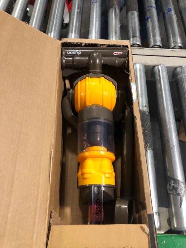 Photo 3 of Casdon Dyson Ball | Miniature Dyson Ball Replica For Children Aged 3+ | Features Working Suction To Add Excitement To Playtime Grey/Yellow