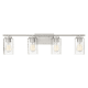 Photo 1 of 4 Light 28" Wide Bathroom Vanity Light with Swirl Glass Shades