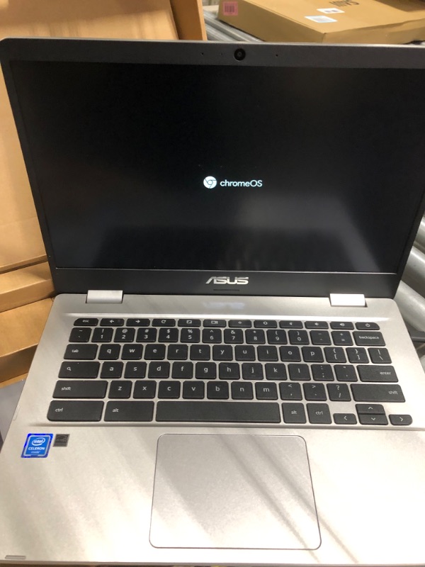 Photo 3 of ASUS C424MA-AS48F Chromebook C424, 14.0" 180 Degree FHD NanoEdge Display, Intel Dual Core Celeron Processor, 4GB LPDDR4 RAM, 128GB Storage, Silver Color, C424MA-AS48F Celeron | 4GB | 128GB