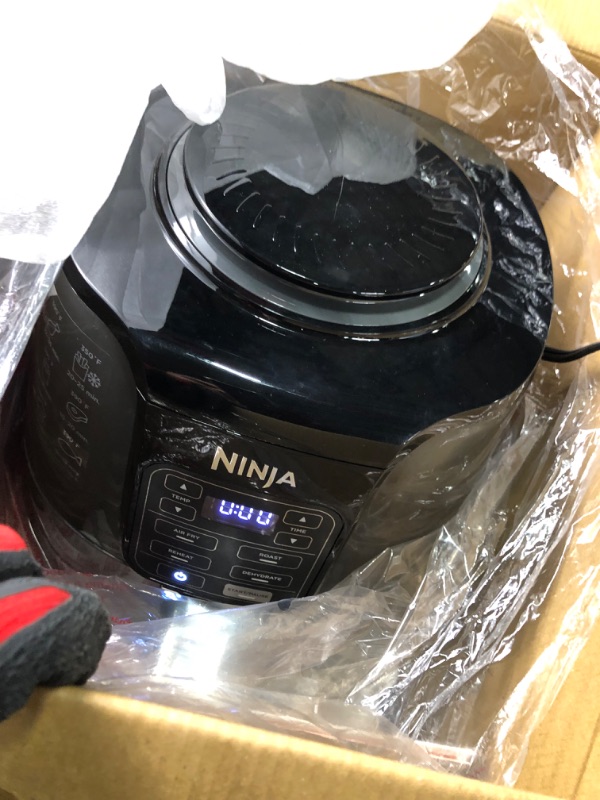 Photo 3 of Ninja AF101 Air Fryer that Crisps, Roasts, Reheats, & Dehydrates, for Quick, Easy Meals, 4 Quart Capacity, & High Gloss Finish, Grey