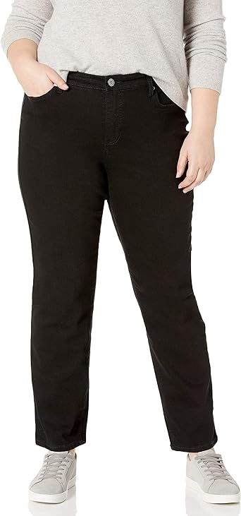 Photo 1 of Bandolino Plus Mandie Solid Jeans - Black - Size 6