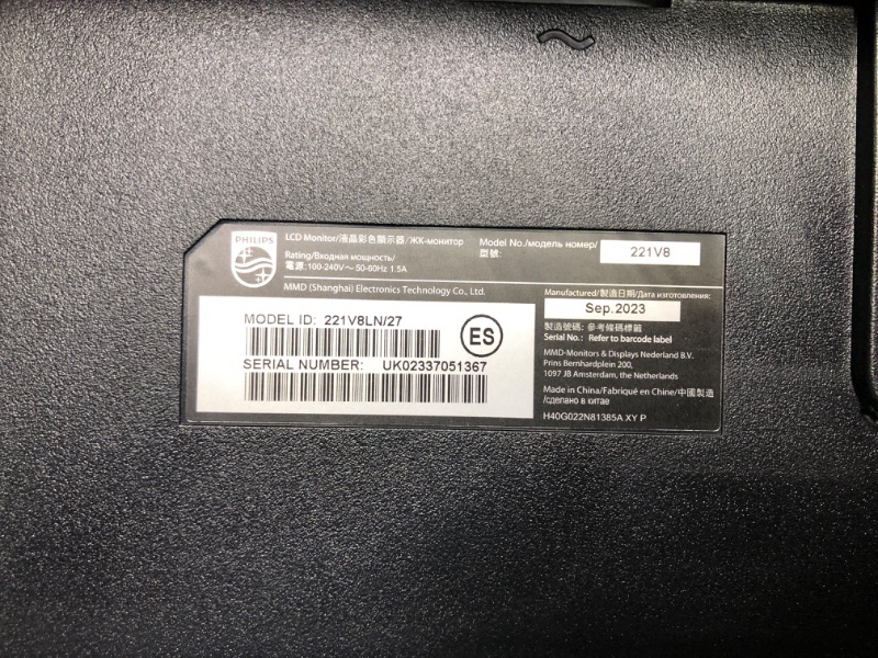 Photo 1 of PHILIPS Computer Monitors 22 inch Class Thin Full HD (1920 x 1080) 75Hz Monitor, VESA, HDMI & VGA Port, 4 Year Advance Replacement Warranty, 221V8LN 22" Class Full HD | VA