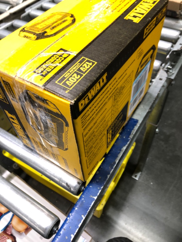 Photo 2 of DEWALT 20V MAX Bluetooth Speaker, 100 ft Range, Durable for Jobsites, Phone Holder Included, Lasts 8-10 Hours with Single Charge (DCR010), Yellow/Black