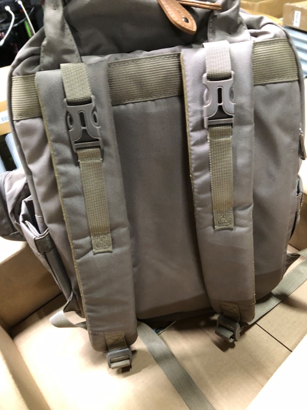 Photo 1 of Dikaslon Diaper Bag Backpack with Portable Changing Pad, Pacifier Case and Stroller Straps, Large Unisex Baby Bags for Boys Girls, Multipurpose Travel Back Pack for Moms Dads, Khaki