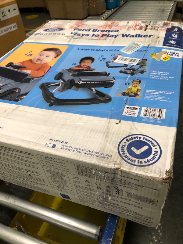 Photo 2 of Bright Starts Ford Bronco 4-in-1 Blue Grey Baby Activity Center & Push Walker with Removable Interactive Steering Wheel -Toy, 6 Months and up Area 51 Blue Bronco