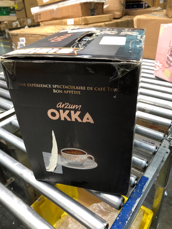 Photo 1 of Arzum Okka Automatic Turkish/Greek Coffee Machine, USA 120V, UL, White/Gold, medium