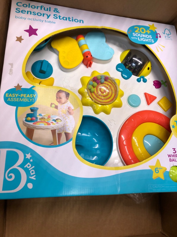 Photo 3 of B. toys- B. play- Colorful & Sensory Station- Developmental Musical Learning Toy for Babies- 7 activites- Lights and Sounds Play Table- 6 Months +