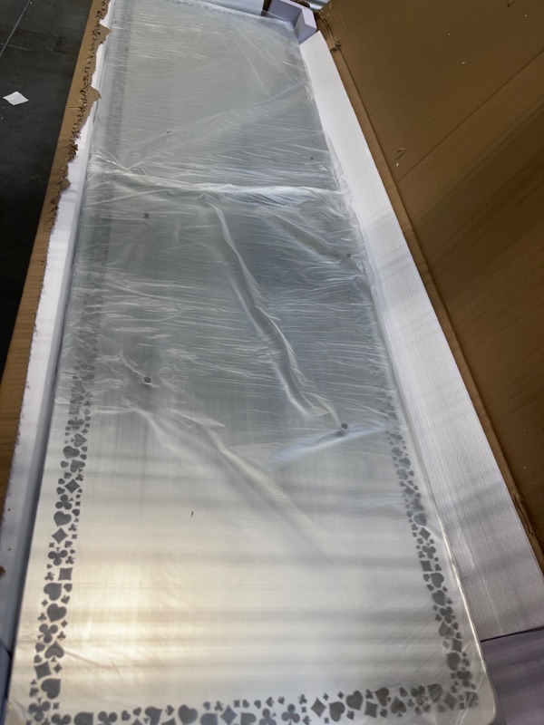 Photo 3 of **USED** **PLAYING CARD DESIGN ON GLASS*** LVZORY 59"x20" Full Length Mirror with Lights,Tall Full-Size Body Mirror Lighted Mirror, Free Standing Mirror, Wall Mounted Hanging Mirror, Dressing Mirror Touch Control ?White? White 59*20
