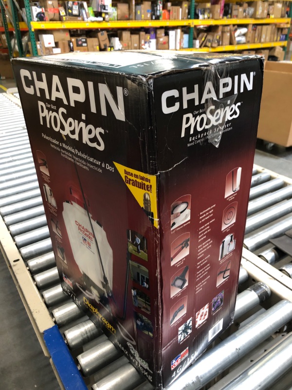 Photo 2 of **Used/Like New/Missing Parts**Chapin International 64800 4-Gallon ProSeries Liquid and Wettable Powder Diaphragm Pump Backpack Sprayer for Fertilizer, Herbicides and Pesticides, 4-Gallon (1 Sprayer/Package)