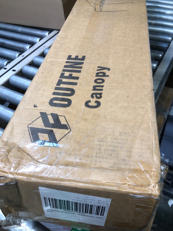 Photo 1 of OUTFINE Pop-up Canopy 10x10 Patio Tent Instant Gazebo Canopy with Wheeled Bag,Canopy Sandbags x4,Tent Stakesx8 (Green, 10*10FT) Green 10*10FT