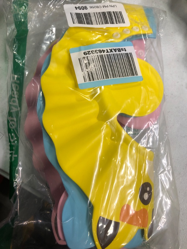 Photo 1 of 3pcs Baby Shower Cap Pink, Blue and Yellow - Adjustable Shower Cap for Kids with Ear Protection - Prevent Water Entering in Eyes - Baby Hair Washing Shield - Shampoo buddy for kids hair washing.