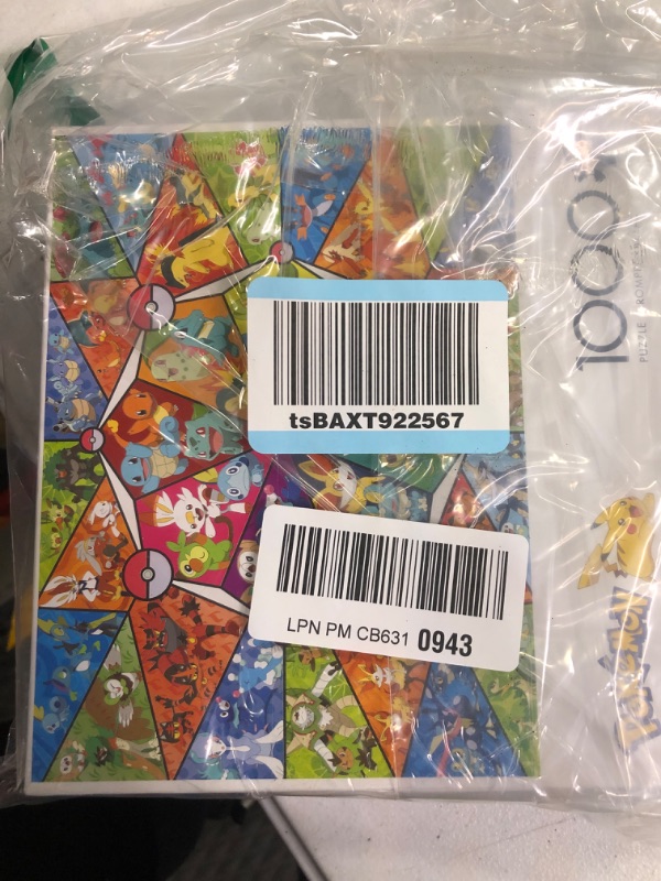 Photo 2 of **MISSING ONE PIECE** Buffalo Games - Pokemon - Stained Glass Starters - 1000 Piece Jigsaw Puzzle for Adults Challenging Puzzle Perfect for Game Nights - 1000 Piece Finished Size is 26.75 x 19.75
