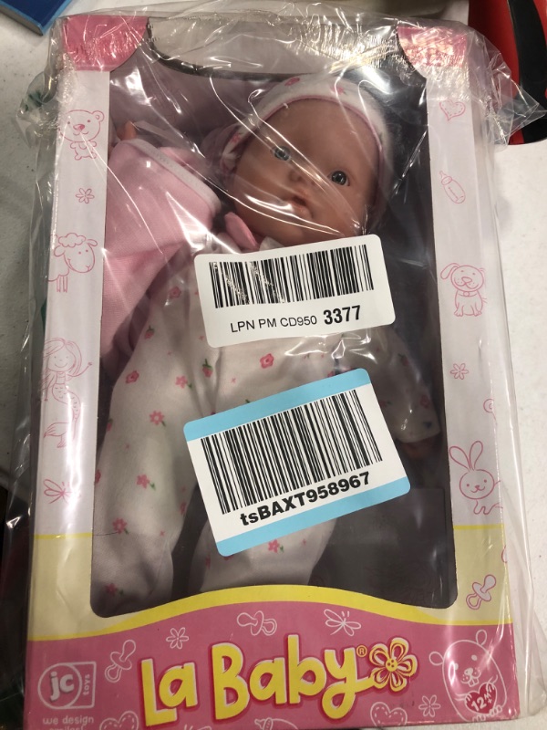 Photo 1 of Caucasian 11-inch Small Soft Body Baby Doll | JC Toys - La Baby | Washable |Removable Pink Outfit w/ Hat & Blanket | For Children 12 Months + Multi