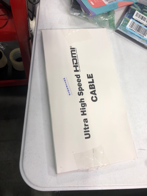 Photo 3 of Highwings 8K HDMI Cables 2.1, 2 Pack 48Gbps 10FT/3M, Ultra High Speed HDMI Braided Cord (8K@60Hz 7680x4320, 4K@120Hz) HDCP 2.2&2.3, eARC,HDR10, Compatible with Roku TV/HDTV/PS5/Blu-ray 10 FT Red 2