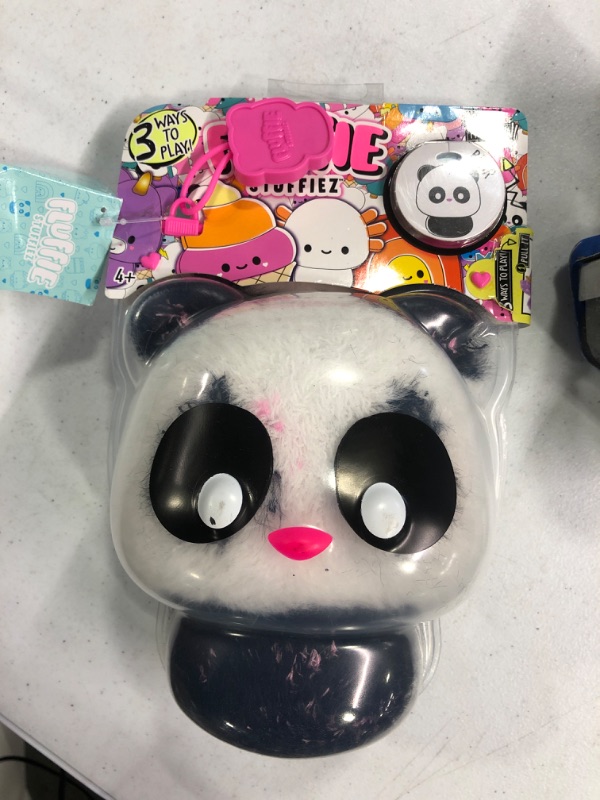 Photo 3 of Fluffie Stuffiez Panda Small Collectible Feature Plush - Surprise Reveal Unboxing with Huggable ASMR Fidget DIY Fur Pulling, Ultra Soft Fluff