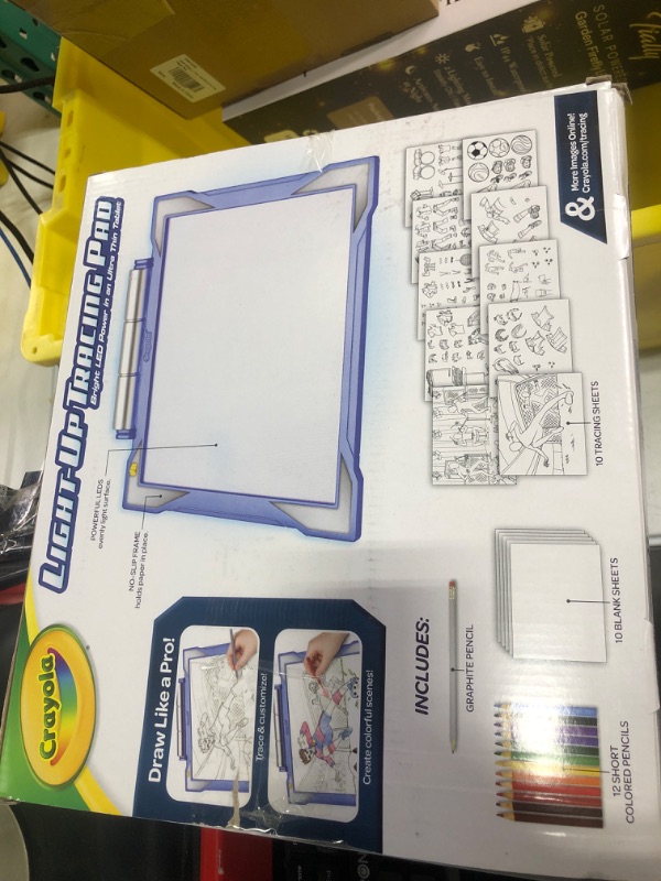 Photo 2 of ** USED**  Crayola Light Up Tracing Pad Blue, Drawing Projector for Kids, Gift for Boys & Girls, Toys, Ages 6+ Blue Pad