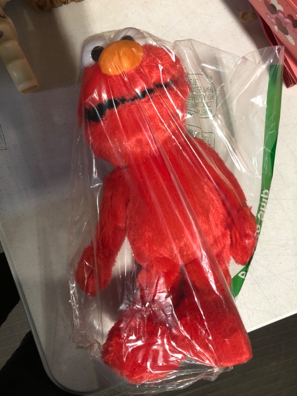 Photo 2 of Sesame Street Elmo Slide Plush, Officially Licensed Kids Toys for Ages 2 Up by Just Play