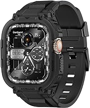 Photo 1 of amBand Bands Case Screen Protector Compatible with Apple Watch Ultra 49mm, M1 Sport Series Rugged Cover Strap and 2 Pack Tempered Glass Film, Military Protective Bumper for iWatch 49 mm Men Black Black 49mm