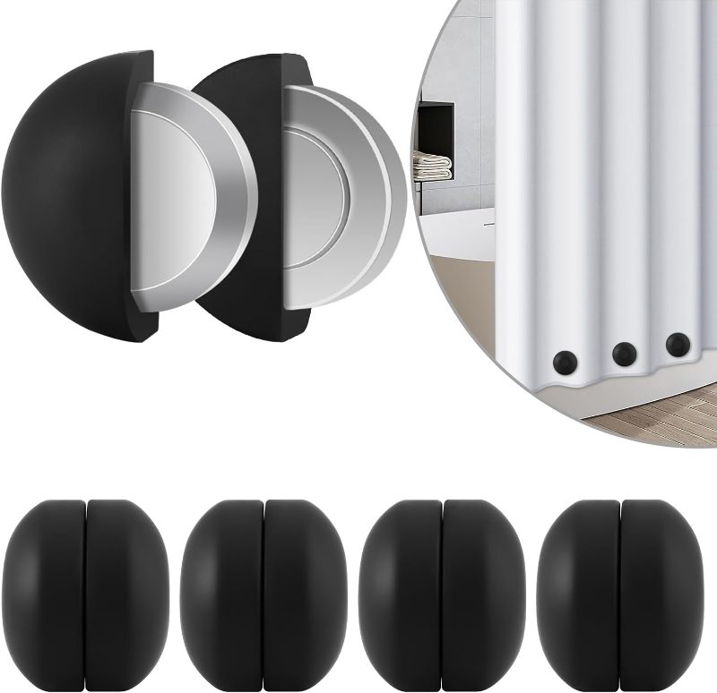 Photo 1 of 
FALHBBA Magnetic Curtain Weights Outdoor Curtain Weights Black Shower Curtain Liner Clips Silicone Wrapped Heavy Duty Round Magnets Strong Magnetic for...