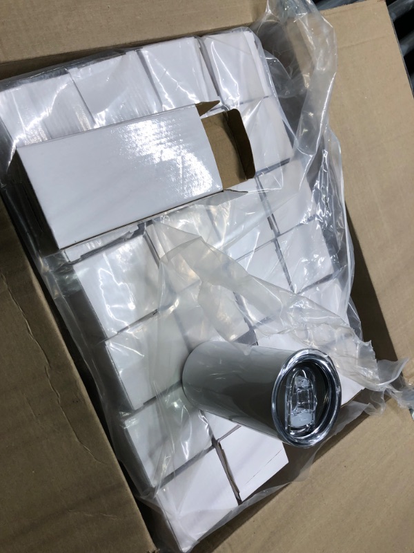 Photo 1 of 30 OZ Sublimation Tumblers Straight Skinny Tumblers Bulk - Stainless Steel Vacuum Insulated Tumbler with Lids and Straws,Double Wall Sublimation Blanks Tumblers,for Heat Press Machine (25pack) 30 oz 25 pack
