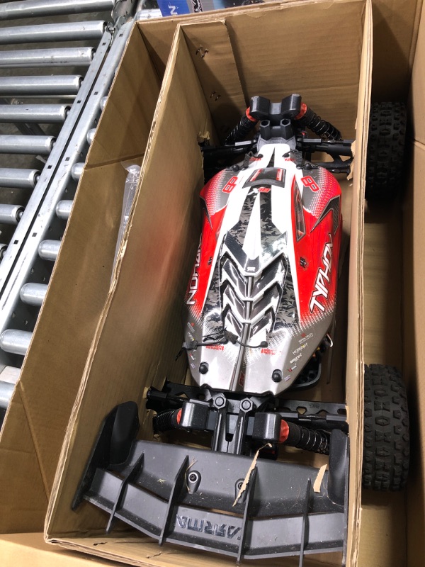 Photo 3 of ARRMA 1/8 Typhon 4X4 V3 3S BLX Brushless Buggy RC Truck RTR (Transmitter and Receiver Included, Batteries and Charger Required), Red, ARA4306V3